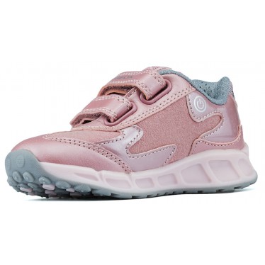 ZAPATILLAS LUCES GEOX JR SHUTTLE GIRL  ROSE_SILVER