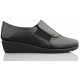 FLEXX MOCASIN COMODO MUJER CUÑA  NEGRO