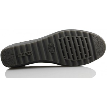 FLEXX MOCASIN COMODO MUJER CUÑA  NEGRO