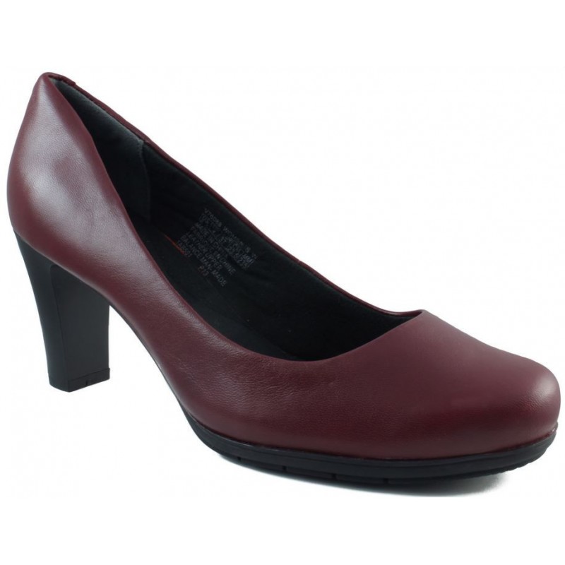 ROCKPORT PUMP ZAPATO SALON EXTRA COMODO  BURDEOS