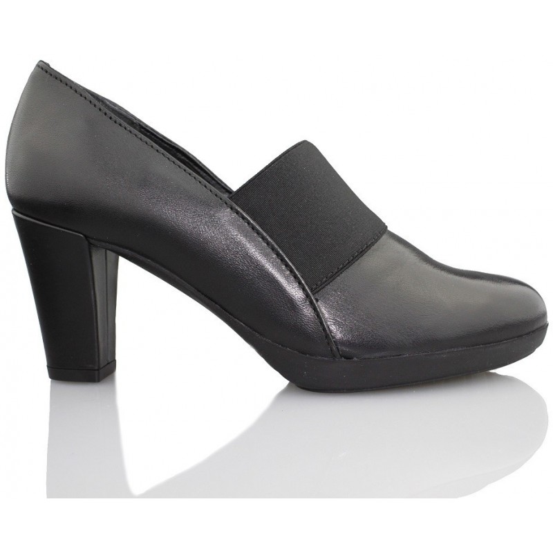 FLEXX ZAPATO TACON COMODO MUJER  NEGRO