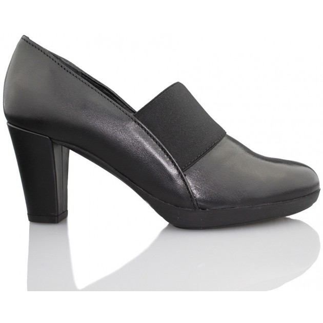 FLEXX ZAPATO TACON COMODO MUJER NEGRO