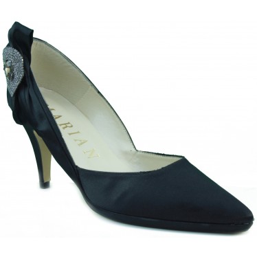 MARIAN ZAPATO DE MUJER FIESTA RASO TACON  NEGRO