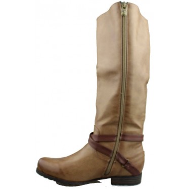 MUSTANG BOTA ALTA PLANA  MUJER  MARRON