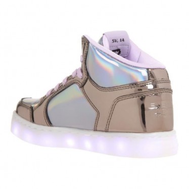 Tênis SKECHERS CINZENTO E ROXO  GRIS