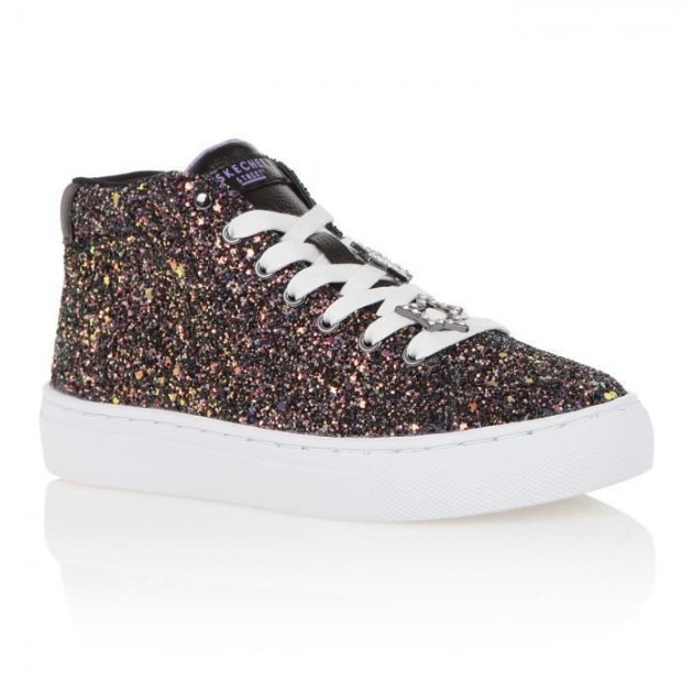 Tênis SKECHERS PRETO E BRANCO NEGRO