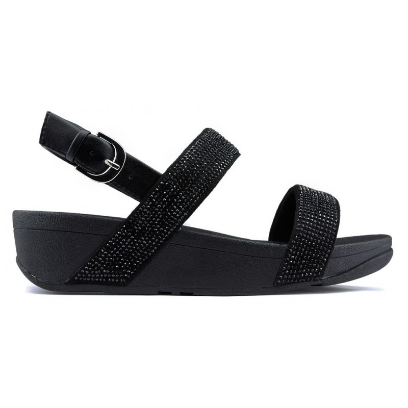 SANDÁLIAS FITFLOP LOTTIE SHIMMERCRYSTAL BLACK