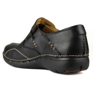 CLARKS A LOOP LEATHER LEATHER BLACK