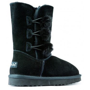 Botas Oca Loca Pompon NEGRO