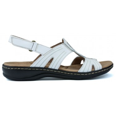 CLARKS SANDALS PALM SHINE0 13285 WHITE LEATHER