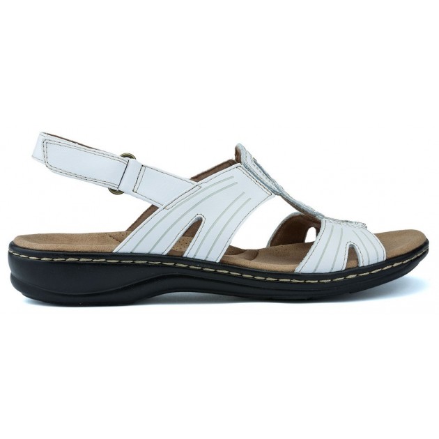 CLARKS SANDALS PALM SHINE0 13285 WHITE LEATHER CLARKS SANDALS PALM SHINE0 13285 WHITE LEATHER