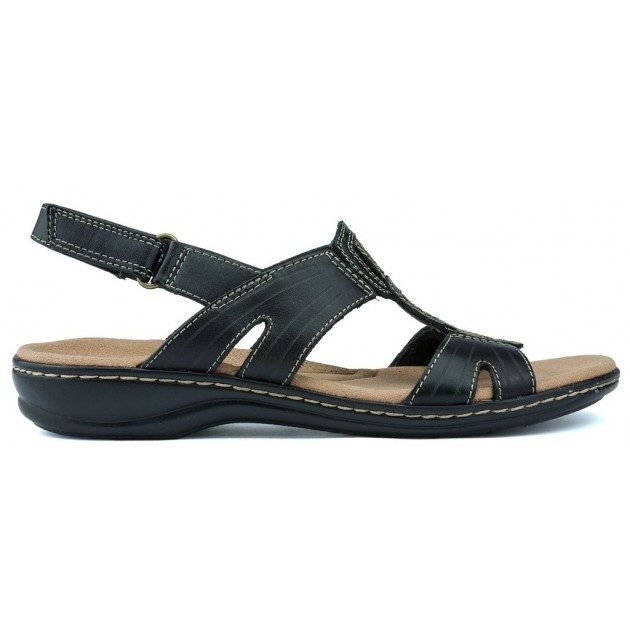 CLARKS SANDALS PALM SHINE0 13285 BLACK LEATHER CLARKS SANDALS PALM SHINE0 13285 BLACK LEATHER