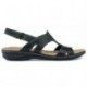 CLARKS SANDALS PALM SHINE0 13285 BLACK LEATHER