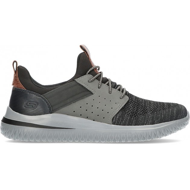 TÊNIS SKECHERS 210238 DELSON 3.0 BLACK_GREY TÊNIS SKECHERS 210238 DELSON 3.0 BLACK_GREY