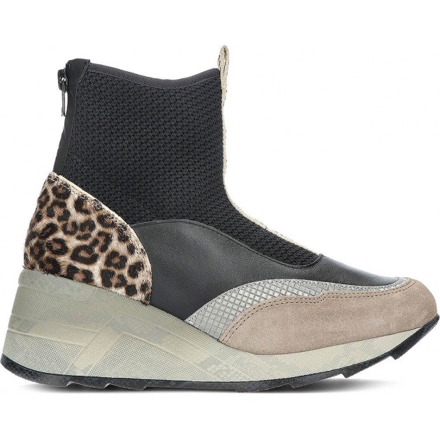 BOTIN CETTI C-1334 CAMURÇA-TRICÔ ANIMAL PRINT BLACK BOTIN CETTI C-1334 CAMURÇA-TRICÔ ANIMAL PRINT BLACK