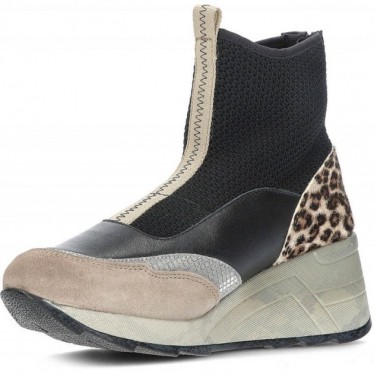 BOTIN CETTI C-1334 CAMURÇA-TRICÔ ANIMAL PRINT BLACK
