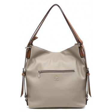BOLSA MOCHILA RECICLADA ABBACINO 80577 TAUPE