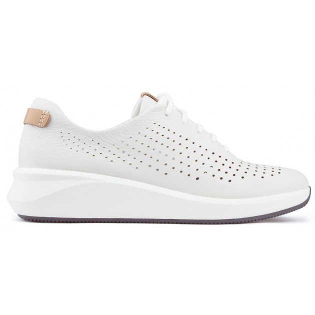 CLARKS UN RIO GRAVATA tênis WHITE_LEATHER