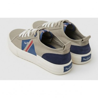 TÊNIS PEPE JEANS ALLEN FLAG PMS30903 STONE