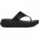 SANDÁLIA FITFLOP FW4 F-MODE LTH FLATFORM TOE-PO BLACK