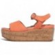 SANDÁLIAS FITFLOP ELOISE CORK-WRAP SUEDE GC7 SUNSHINE_ORANGE