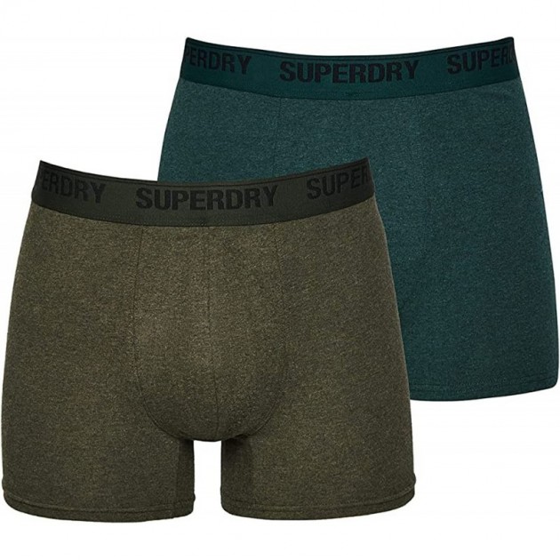 SUPERDRY BOXER M3110339 PACOTE DUPLO OLIVE SUPERDRY BOXER M3110339 PACOTE DUPLO OLIVE
