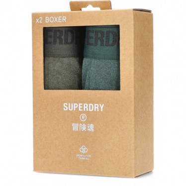 SUPERDRY BOXER M3110339 PACOTE DUPLO OLIVE