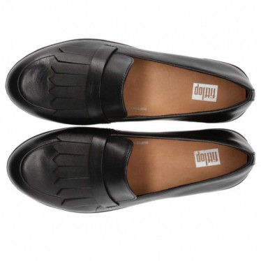 FITFLOP SUPERSKATE FRINGE EI6 MOCCASINS BLACK