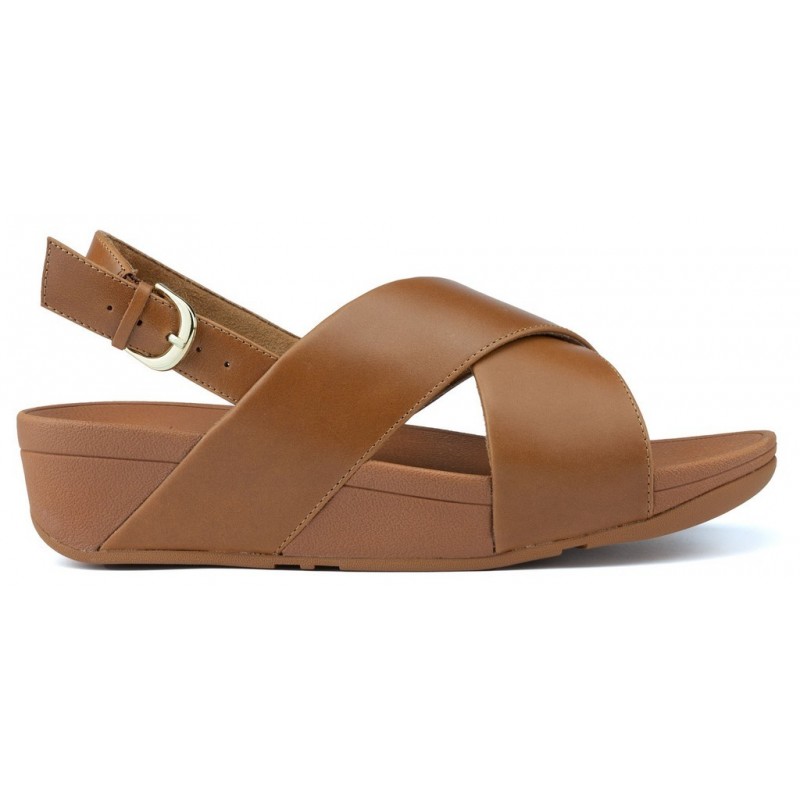 SANDÁLIAS FITFLOP LULU CROSS BACK STRAP K03 CARAMEL