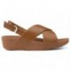 SANDÁLIAS FITFLOP LULU CROSS BACK STRAP K03 CARAMEL