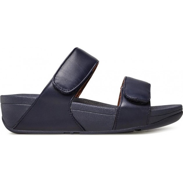 SANDÁLIA FITFLOP FV6 LULU SLIDES DE COURO AJUSTÁVEIS MIDNIGHT_NAVY SANDÁLIA FITFLOP FV6 LULU SLIDES DE COURO AJUSTÁVEIS MIDNIGHT_NAVY