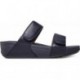 SANDÁLIA FITFLOP FV6 LULU SLIDES DE COURO AJUSTÁVEIS MIDNIGHT_NAVY