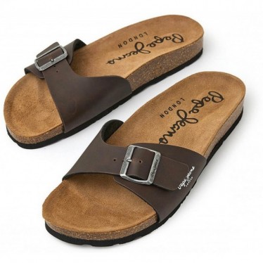 FLIP FLOPS PEPE JEANS PMS90107 BIO M SINGLE KANSAS BROWN