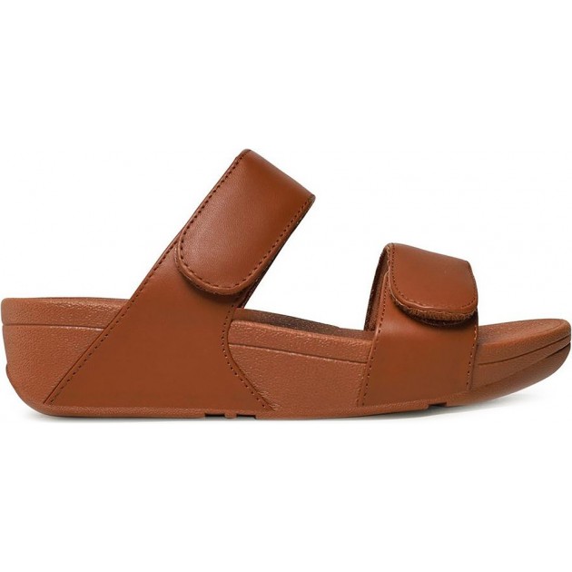 SANDÁLIA FITFLOP FV6 LULU SLIDES DE COURO AJUSTÁVEIS LIGHT_TAN SANDÁLIA FITFLOP FV6 LULU SLIDES DE COURO AJUSTÁVEIS LIGHT_TAN