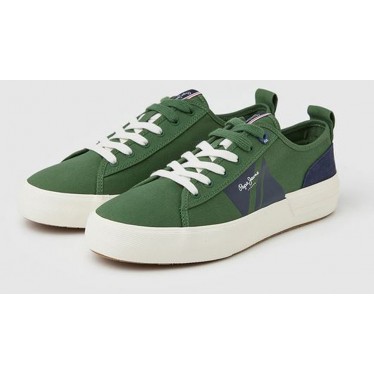 TÊNIS PEPE JEANS ALLEN FLAG PMS30903 OLIVE