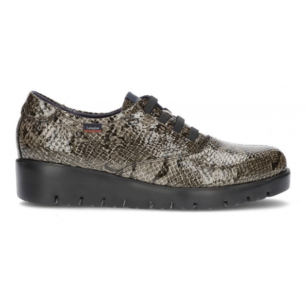 SAPATOS DE COURO CALLAGHAN VIPERINA PATENTES TAUPE