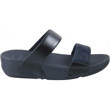 FITFLOP EC4 SANDÁLIA LULU CRYSTAL EMBALADA SLIDES NAVY