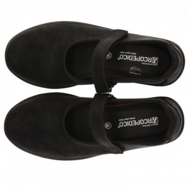 ARCOPEDIC ELASTIC BALLERINAS 4043 BLACK