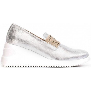 MOCASSINOS WONDERS BONE G-6605 PLATA