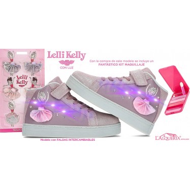 LELLI KELLY BOTAS SAIAS COM LUZ LKAL2286 MALVA