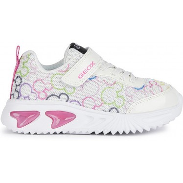 GEOX ASSISTER JUNIOR MINNIE SPORTS COM LUZ J45E9D BLANCO