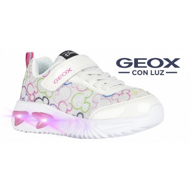 GEOX ASSISTER JUNIOR MINNIE SPORTS COM LUZ J45E9D BLANCO