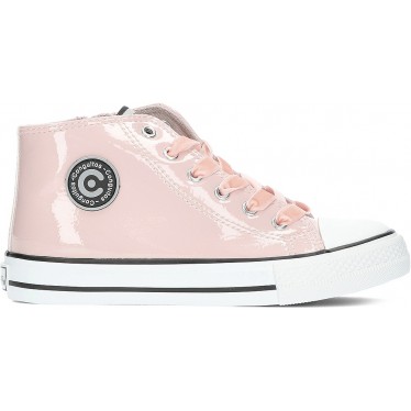 TÊNIS ALTOS DE COURO PATENTE CONGUITOS 283009 ROSA