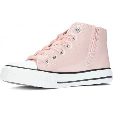 TÊNIS ALTOS DE COURO PATENTE CONGUITOS 283009 ROSA