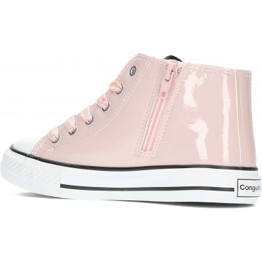 TÊNIS ALTOS DE COURO PATENTE CONGUITOS 283009 ROSA