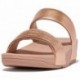 SANDÁLIAS FITFLOP LULU LASECRYSTAL COURO SLIDES EU2 ROSE_GOLD