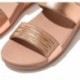 SANDÁLIAS FITFLOP LULU LASECRYSTAL COURO SLIDES EU2 ROSE_GOLD