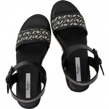 SANDÁLIA PEPE JEANS WITNEY JACQUARD PLS90594 BLACK