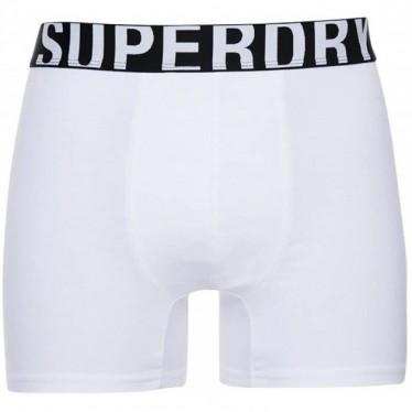 SUPERDRY BOXER M3110340A LOGOTIPO PACOTE DUPLO BLACK_WHITE