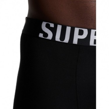 SUPERDRY BOXER M3110340A LOGOTIPO PACOTE DUPLO BLACK_WHITE